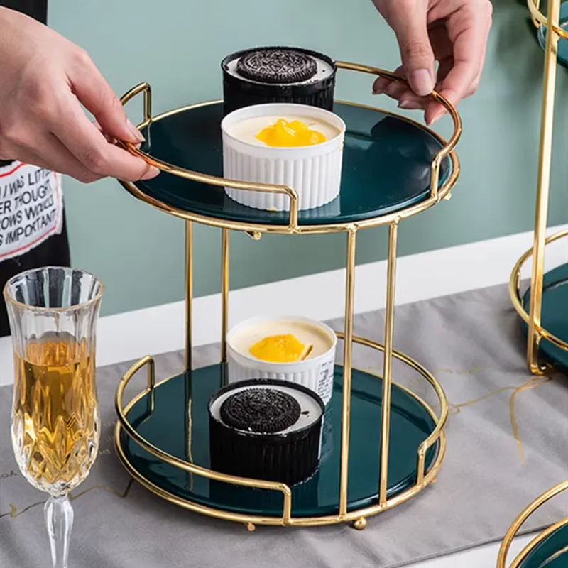 Luxury Golden Cake Stand Set M - đánh giá và giá Display Risers Set