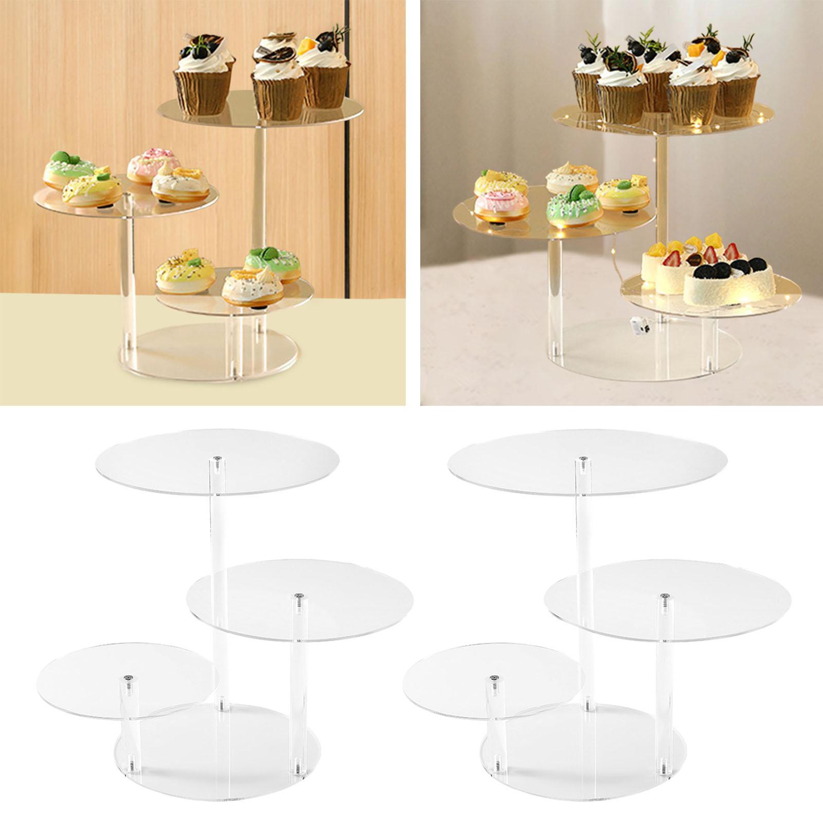 3 Tier Acrylic Cake Display St - đánh giá và giá Display Risers Set