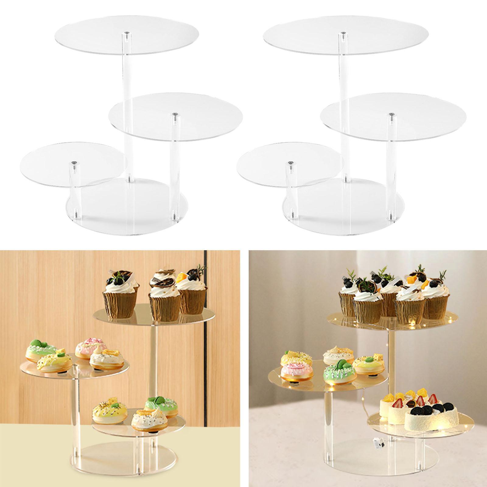 3 Tier Acrylic Cake Display St - đánh giá và giá Display Risers Set